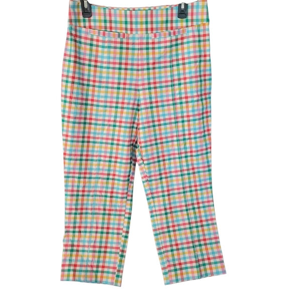 NWT Maeve Anthropologie Grace Gingham Capri Pants - 10.    Y77 - Picture 2 of 13